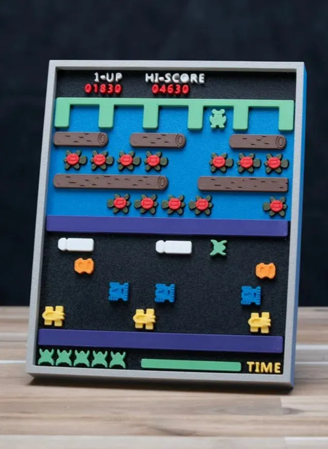 Frogger Arcade Game Picture Frame Kit No Supports, No AMS, No Glue