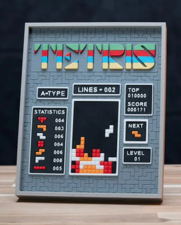 Tetris Arcade Game Picture Frame Kit No Supports, No AMS, No Glue