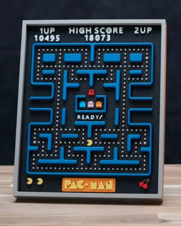 Pac Man Arcade Game Picture Frame Kit No Supports, No AMS, No Glue