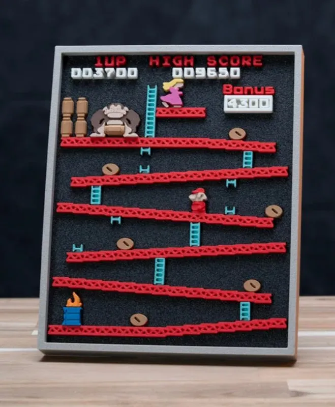Donkey Kong Arcade Game Picture Frame Kit No Supports, No AMS, No