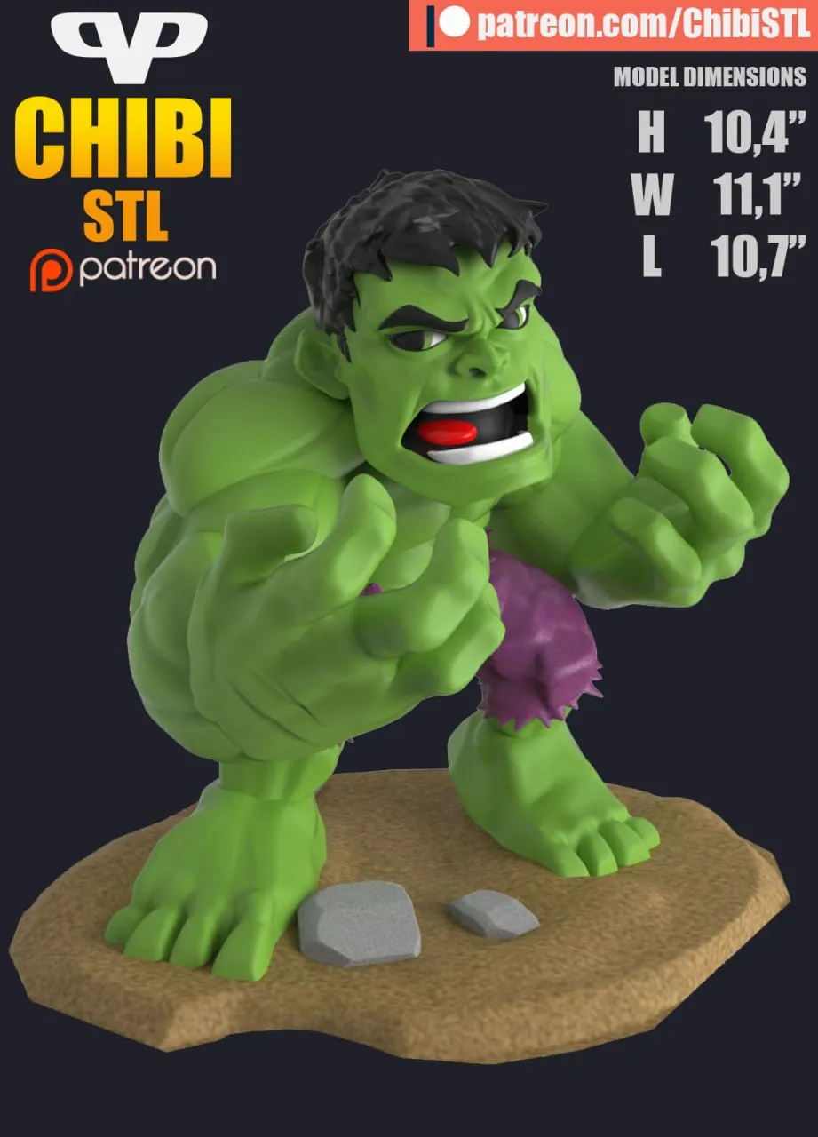 3DXM - Hulk Chibi