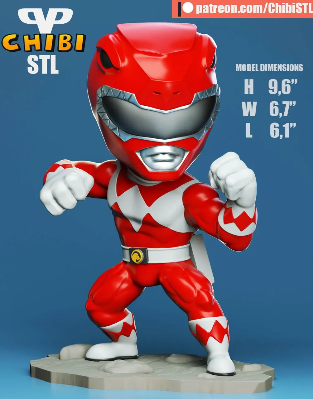Power Rangers Chibi - 3DXM