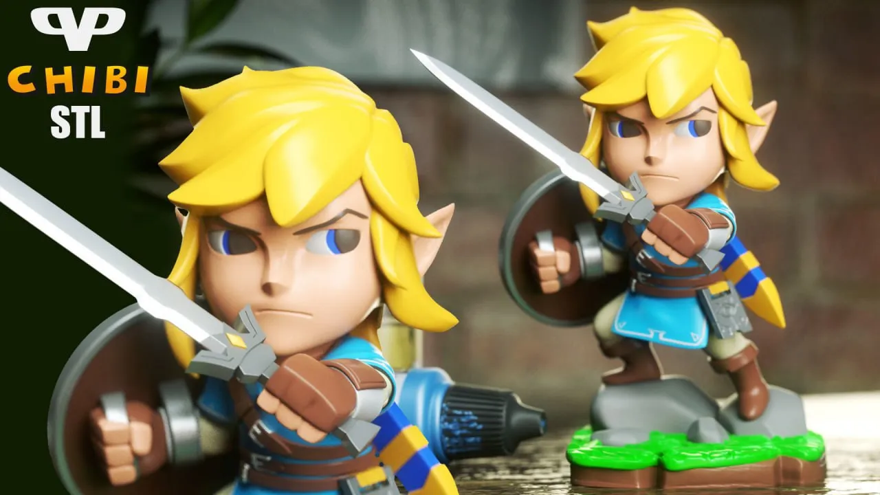 Zelda Link BOTW Chibi 3DXM