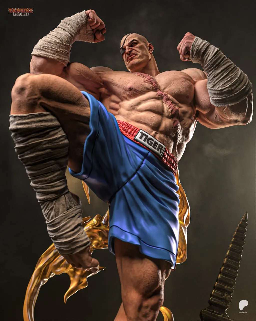Tanuki Figures – Sagat – Street Fighter Part1