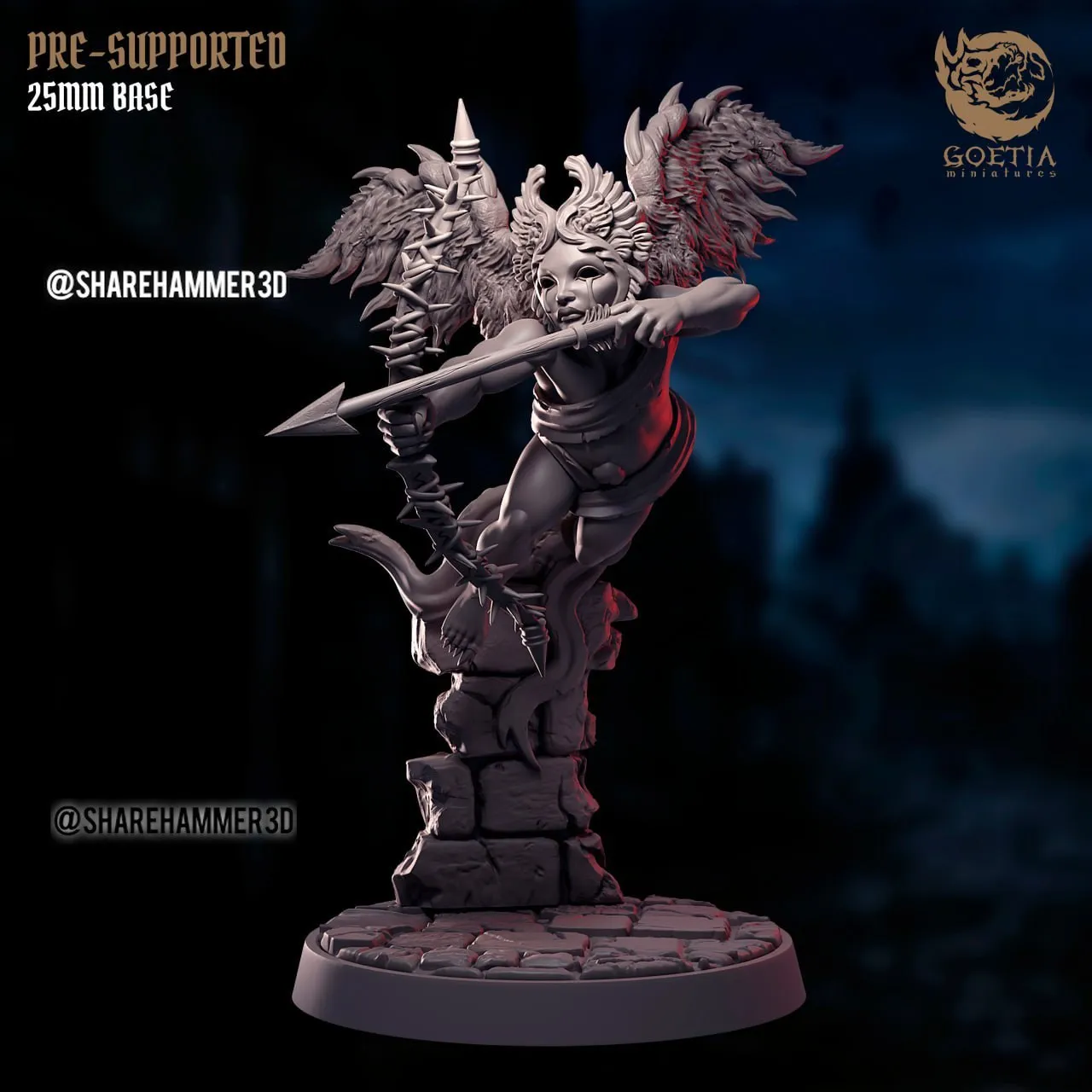 Goetia - 25 12 - 10 Cherub 5 - 25mm Base