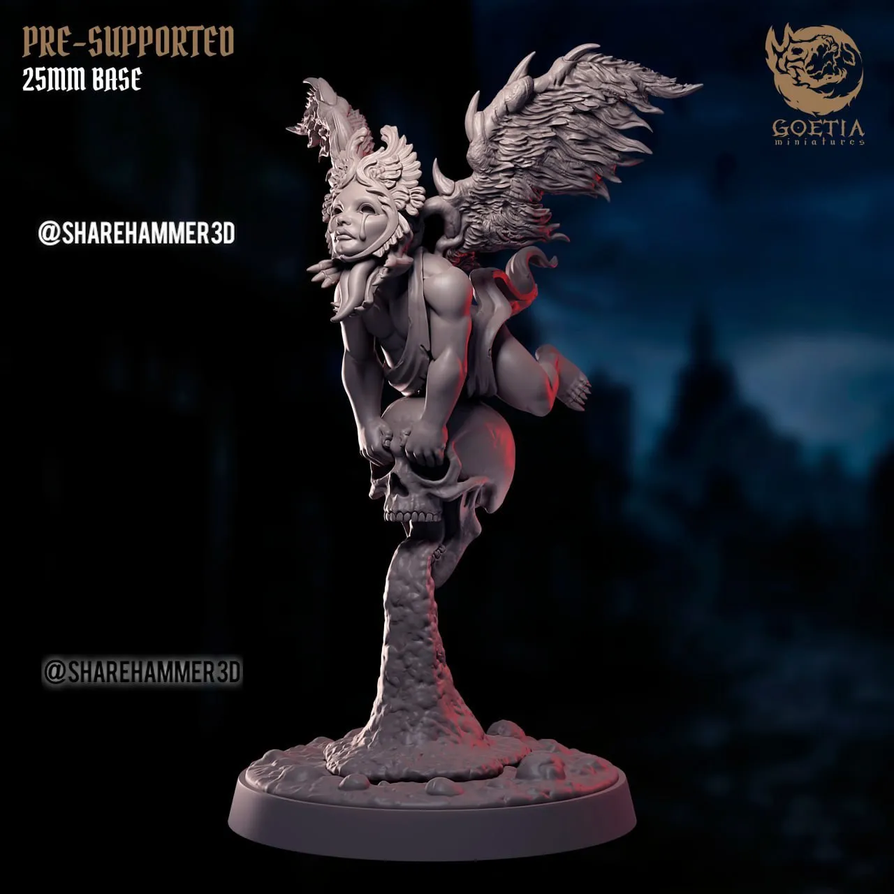 Goetia - 25 12 - 9 Cherub 4 - 25mm Base