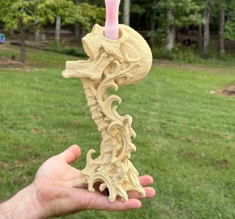 Skull Candle Holder