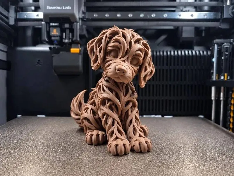🐶 Rootwoven Puppy – Cute Organic Dog Sculpture