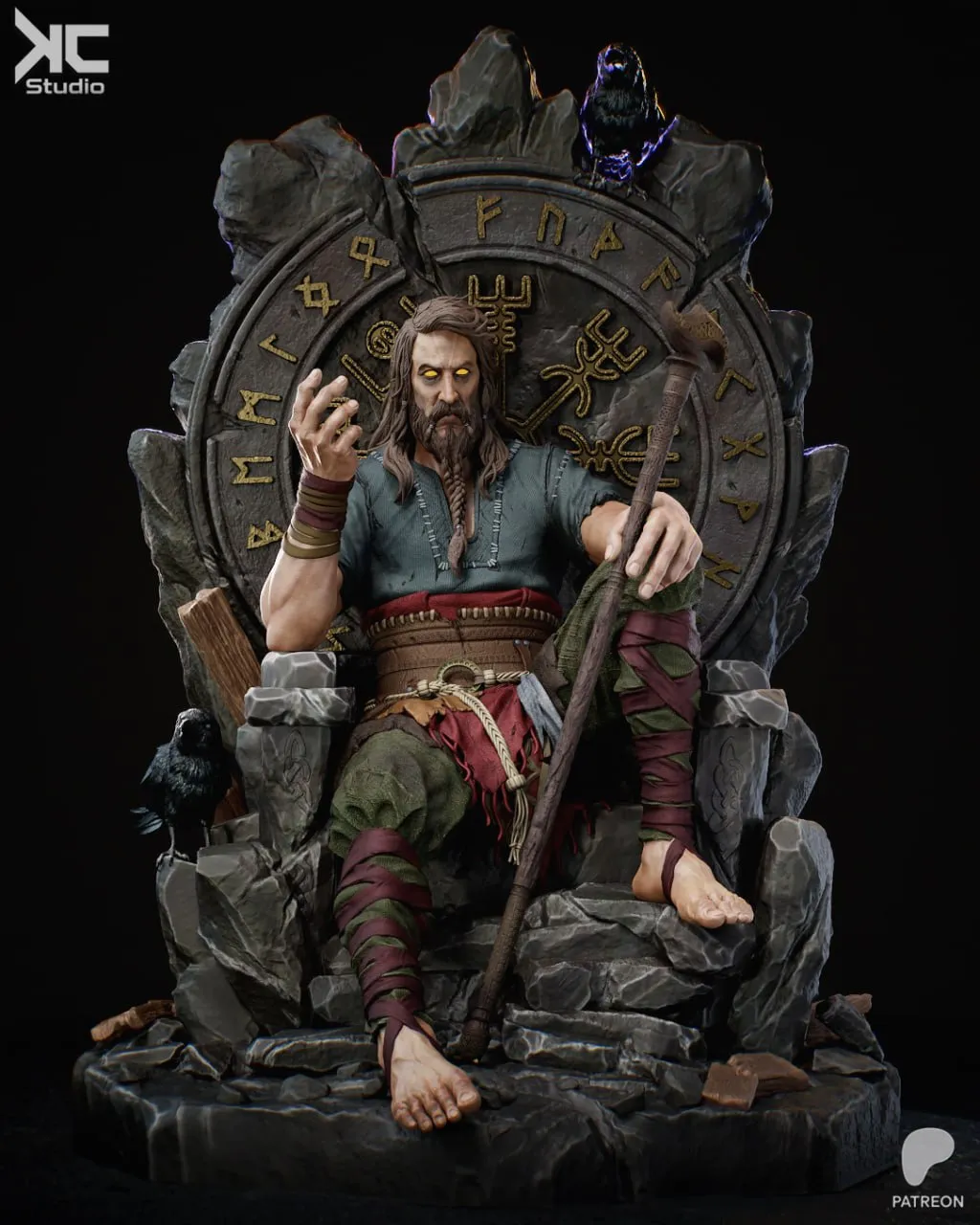 KcStudio Tyr God Of War Fanart
