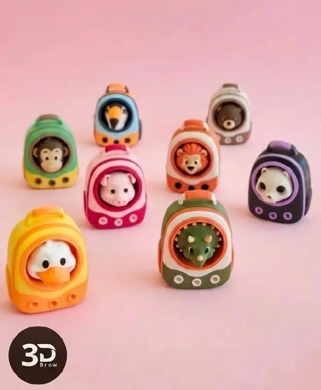 Clickify 3D Backpack Buddies Vol 2 Backpack Separate Parts