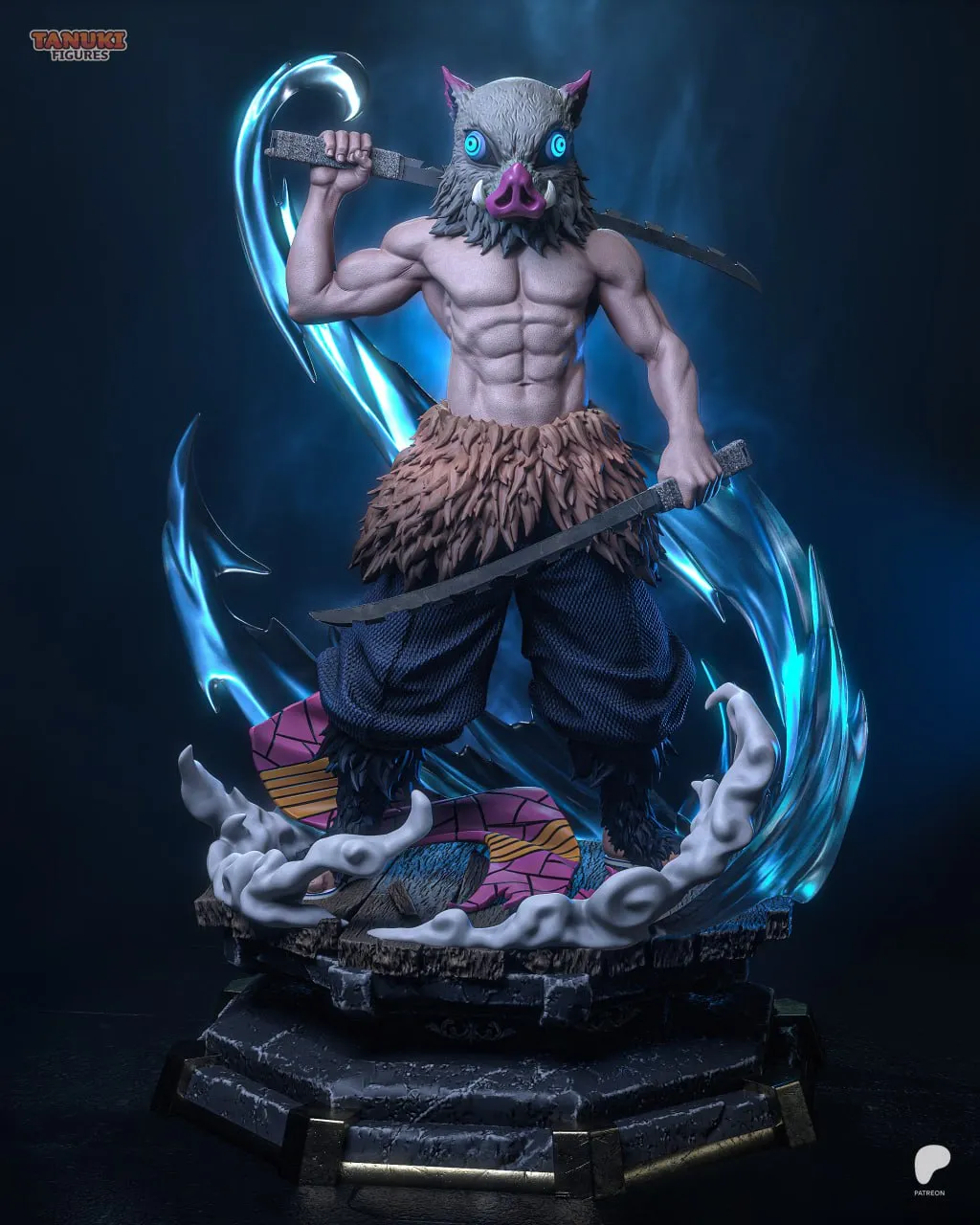 Tanuki Figures - Inosuke Demon Slayer