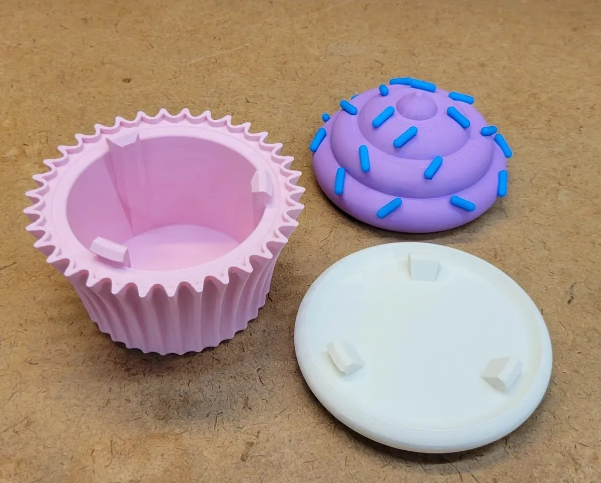 Cupcake-Shaped-Two-Compartment-Container-Model Files