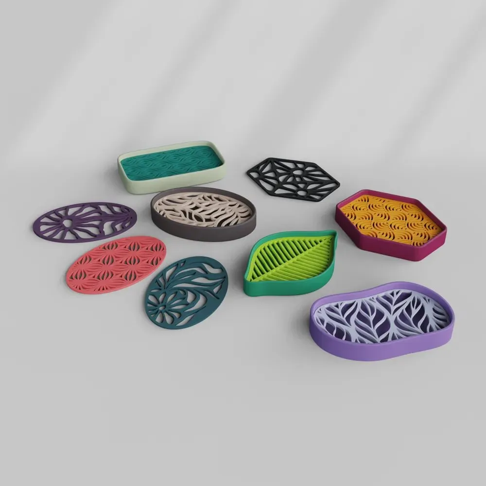 Soap Dish Collection With Removable Inserts