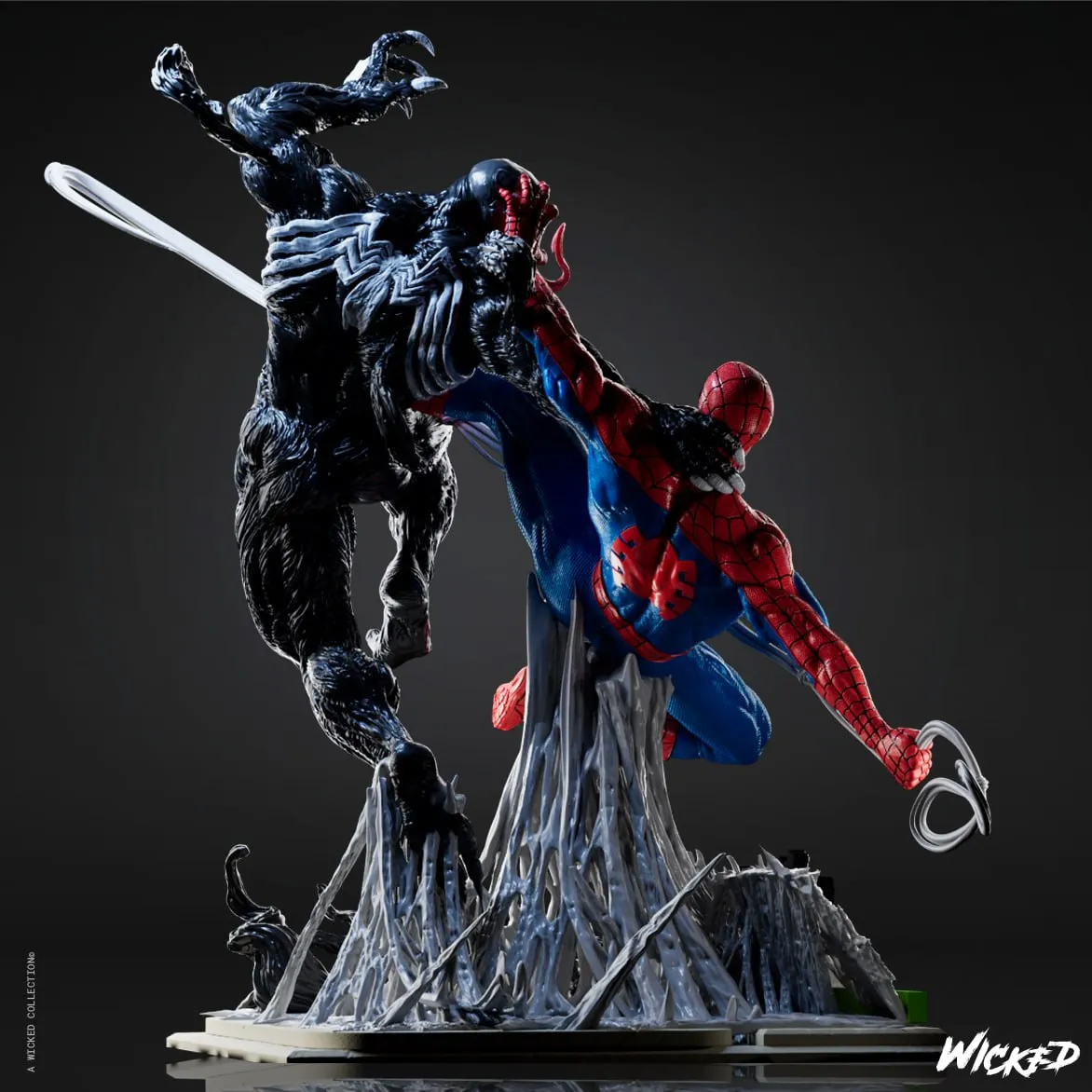 WICKED – Venom And Spiderman Diorama V2