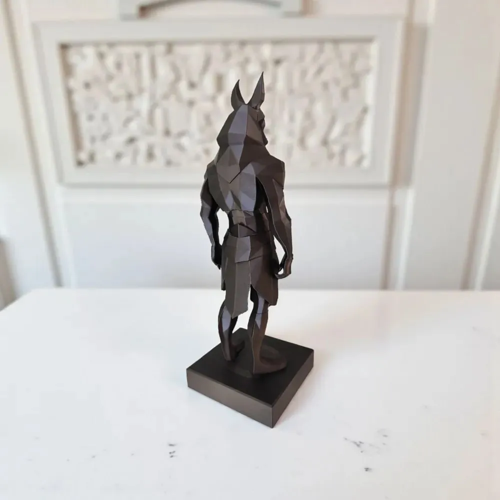Minimalist Low Poly Anubis Statue