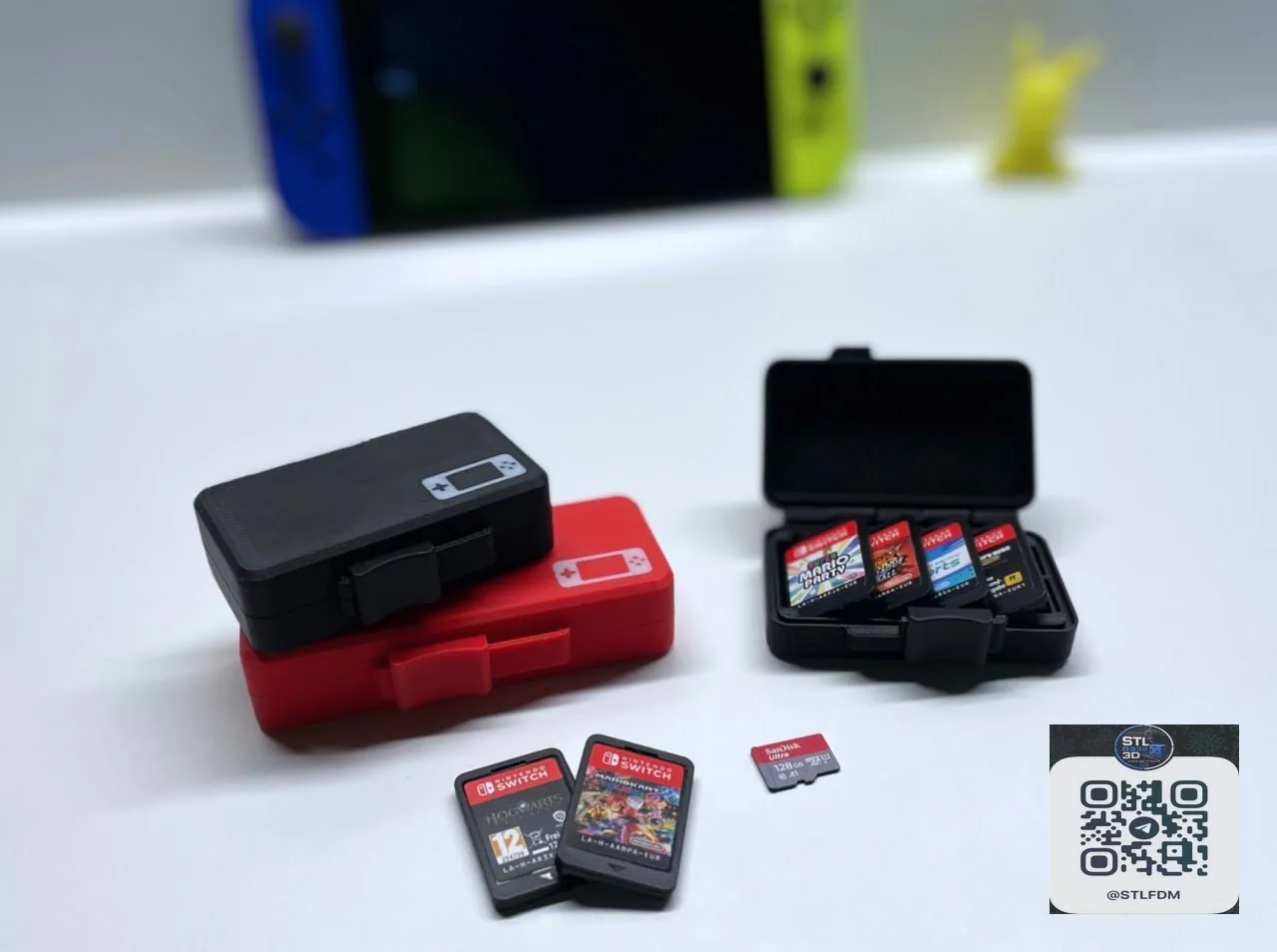 Game Cartridge Case 4 Slots Stls
