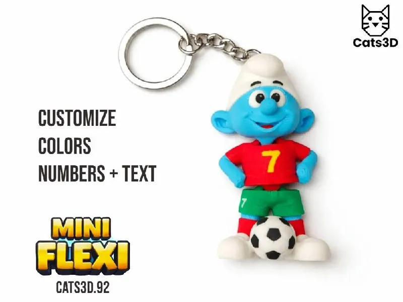 Cats 3D Studio - Smurf Football - Portugal Team - MakerWorld