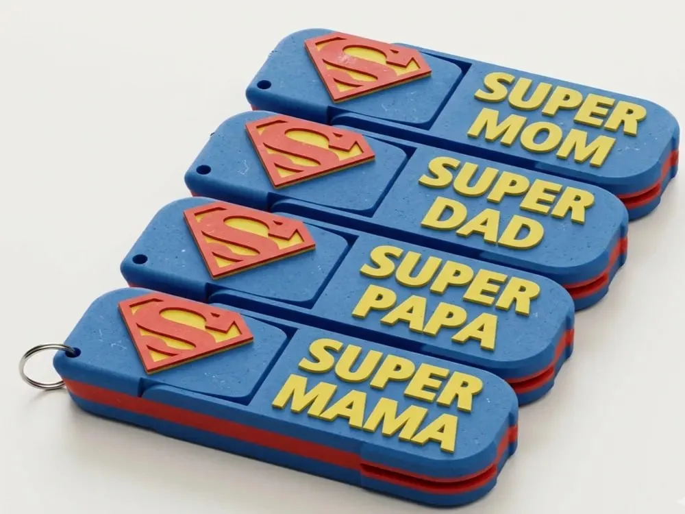 R3D - Llavero SUPER DAD MOM