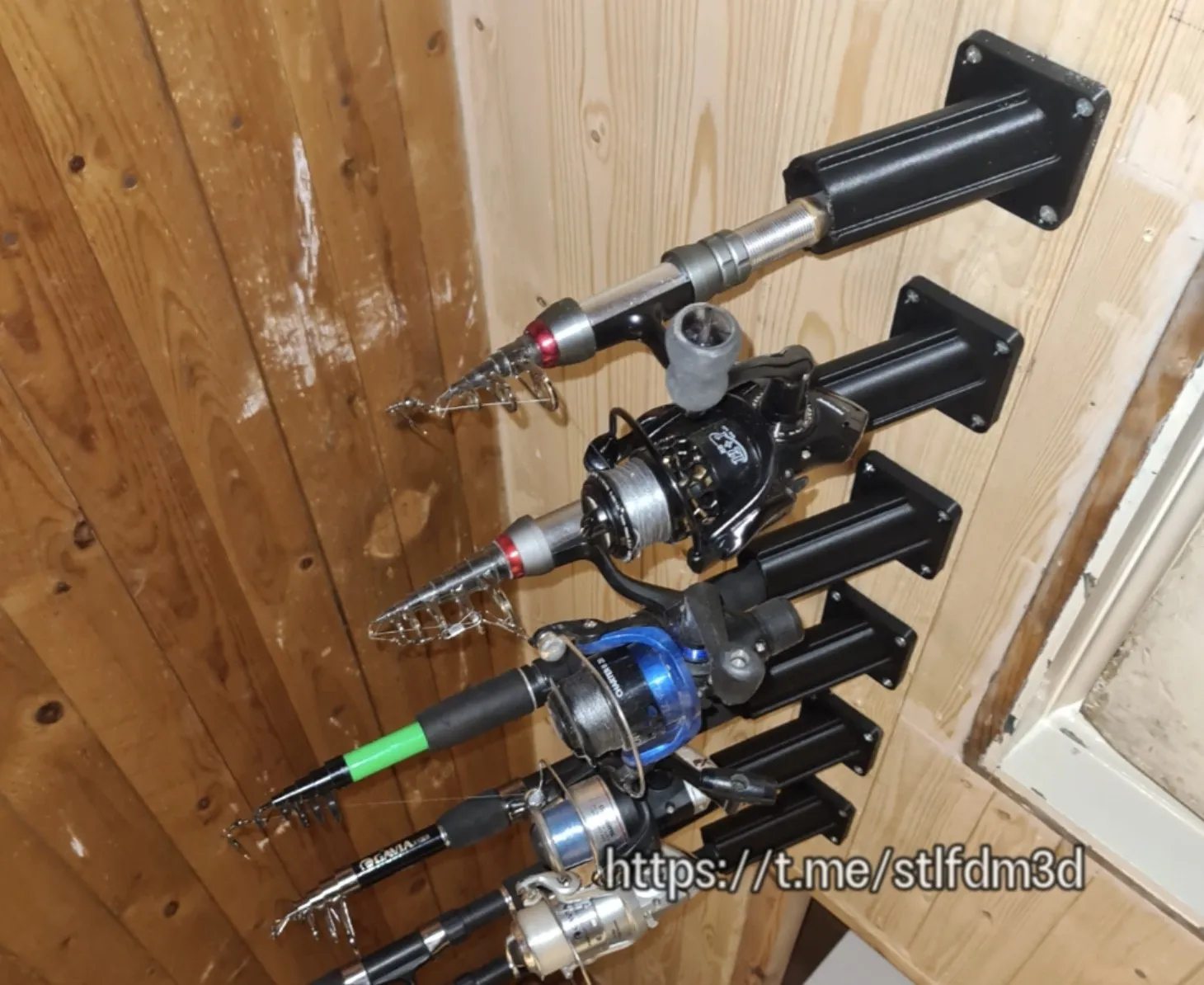 @ Fishing Rod Wall Storage Stls