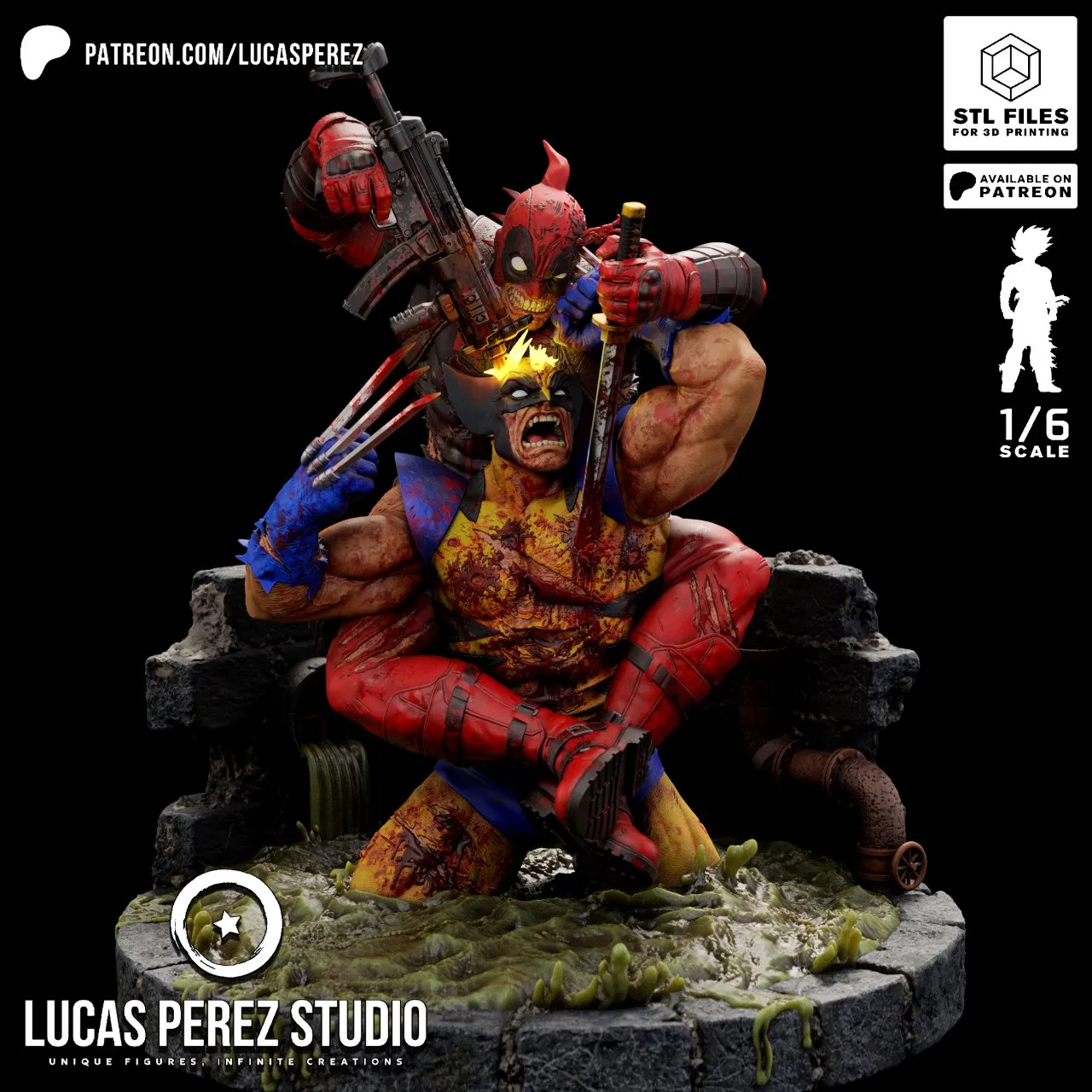 Deadpool Vs Wolverine - Marvel Comics - STL Forge