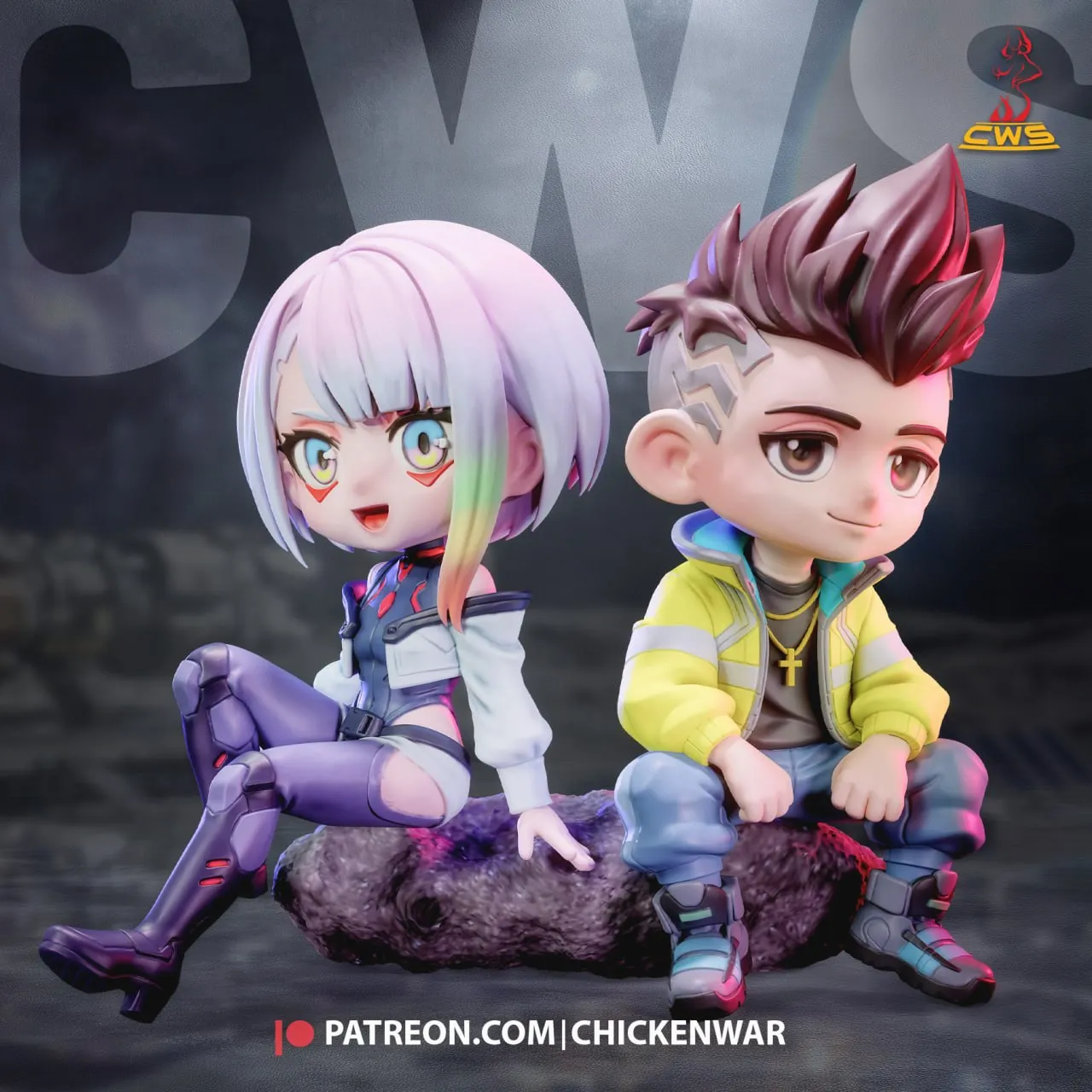 CW Studio - Cyberpunk Edgerunners - Chibi Lucy And David