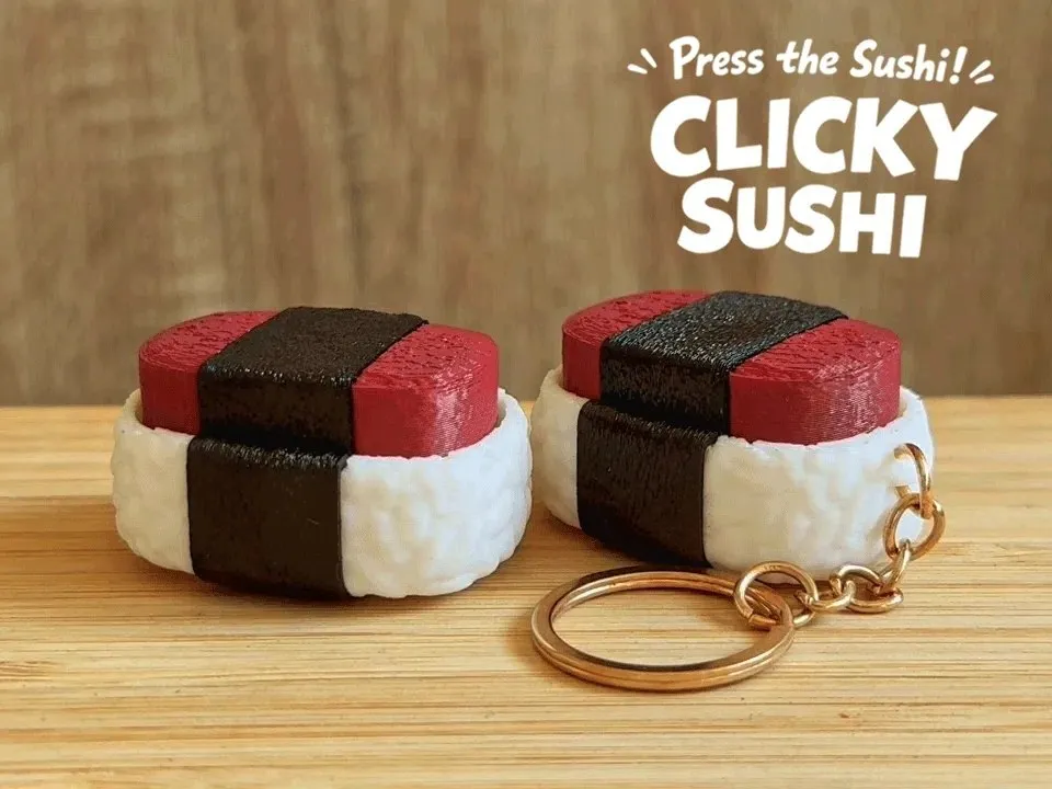 Clicky Sushi Luncheon Meat Musubi Fidget Toy