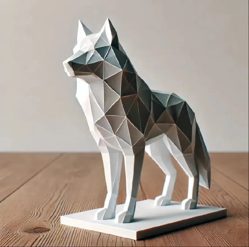 Low-Poly-Wolf-Model Files