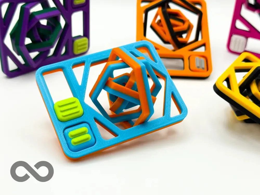 Hexagon Card With Side Part And Flip Switch V4 3 Colour Switch P