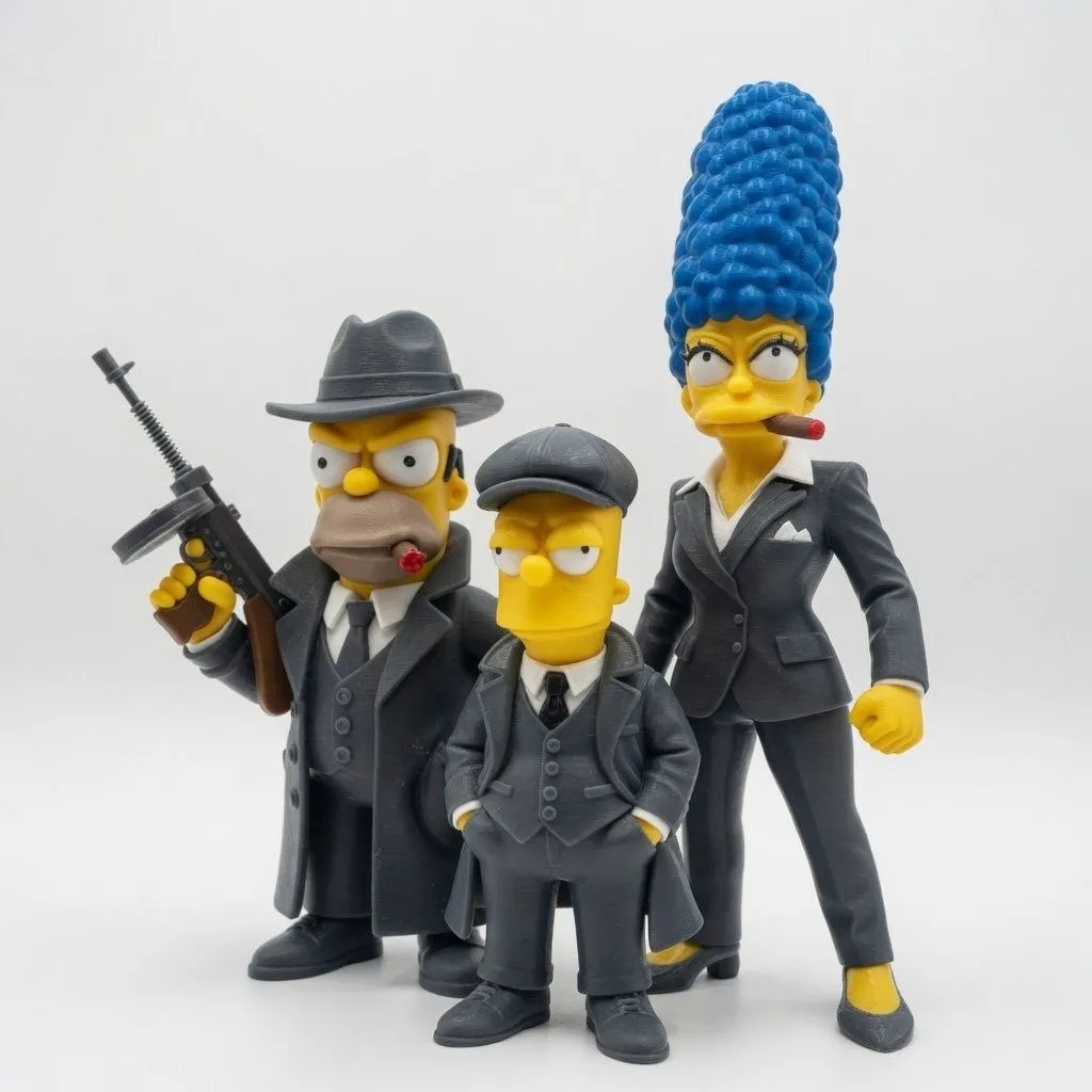 CreavionFlexi- Bart,Homer And Marge Simpson