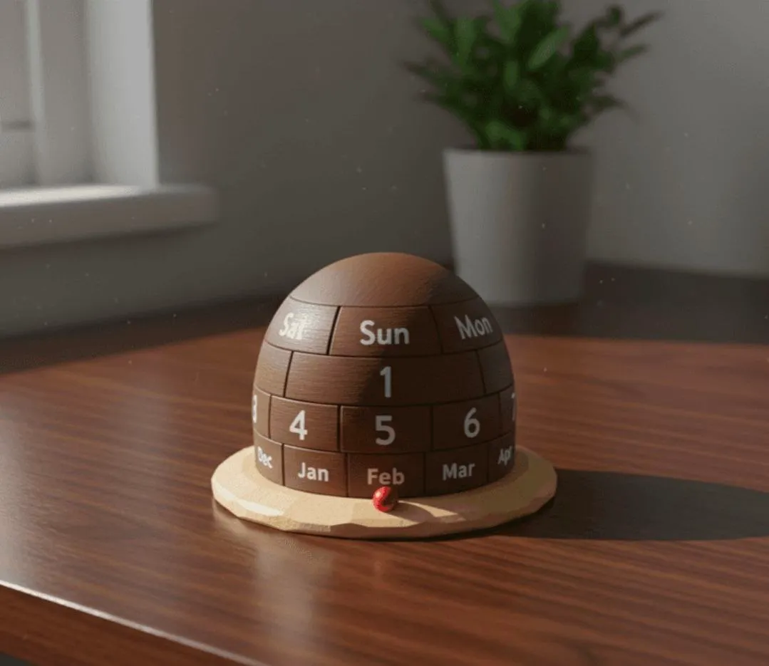 Retro Rotating Calendar