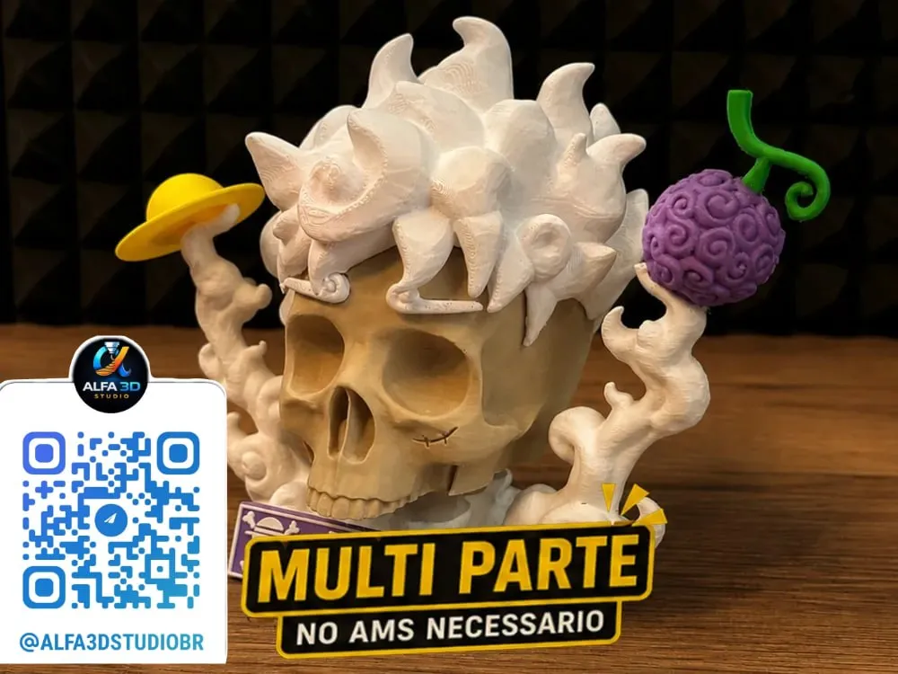 #017 - CrâNio Luffy Gear 5 - EDIÇÃO ESPECIAL -