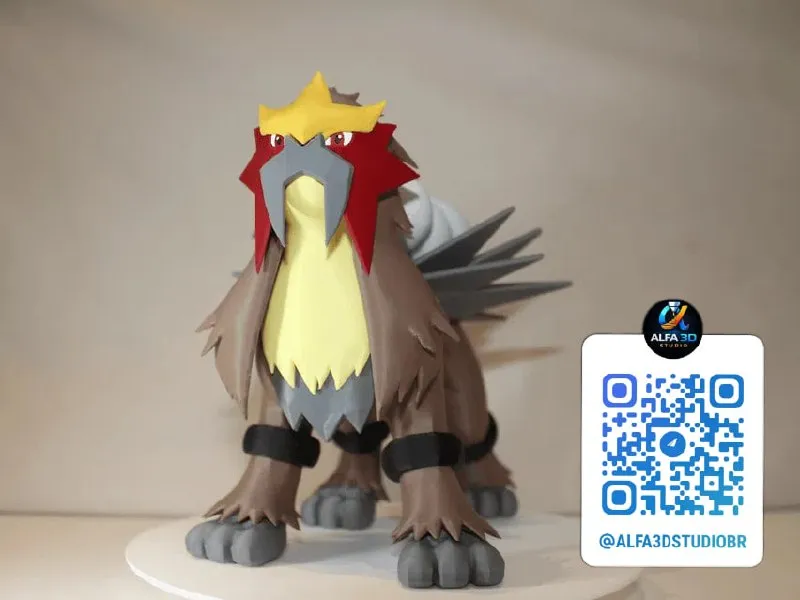 Entei Pokemon Multicolorido Multipartes SEM AMS