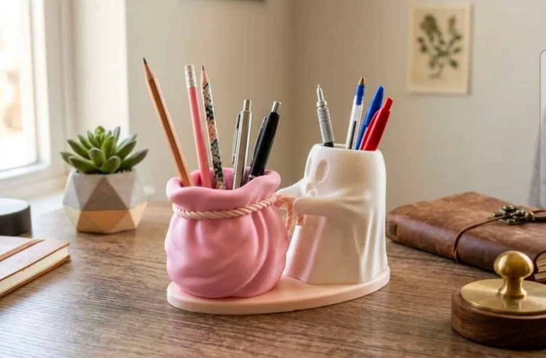 Ghost Pen Holder – Double Desk Organizer