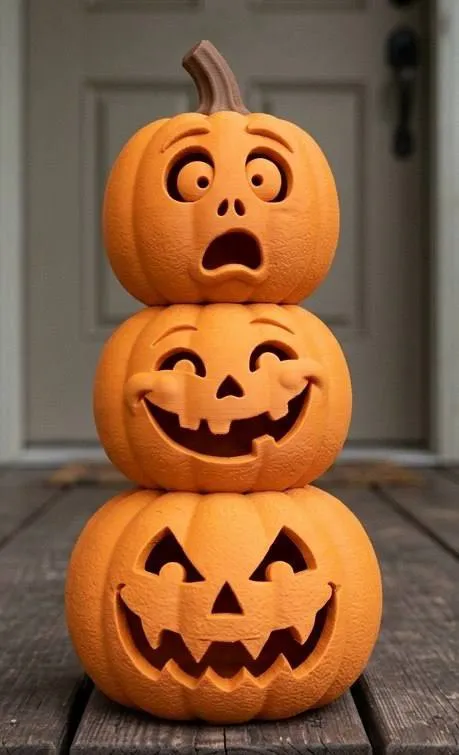 Stacked Halloween Totem Sculpted Final