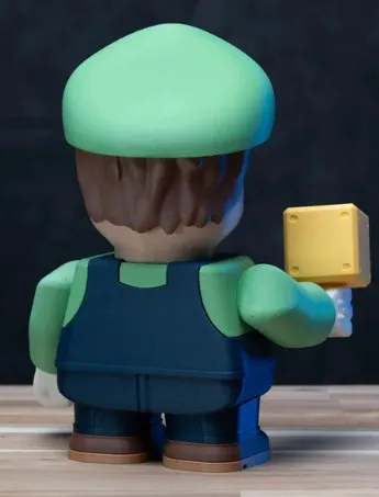 Chunky Luigi Super Mario Bros Kit No Supports, No AMS, No Glue
