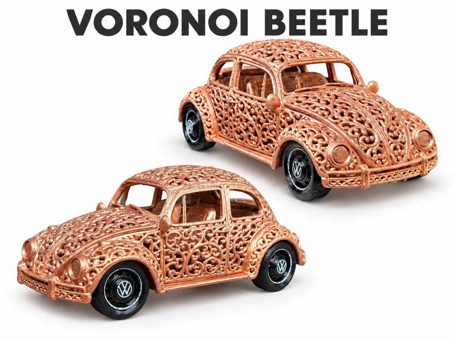 STL Hub Классический автомобиль Жук в стиле Voronoi