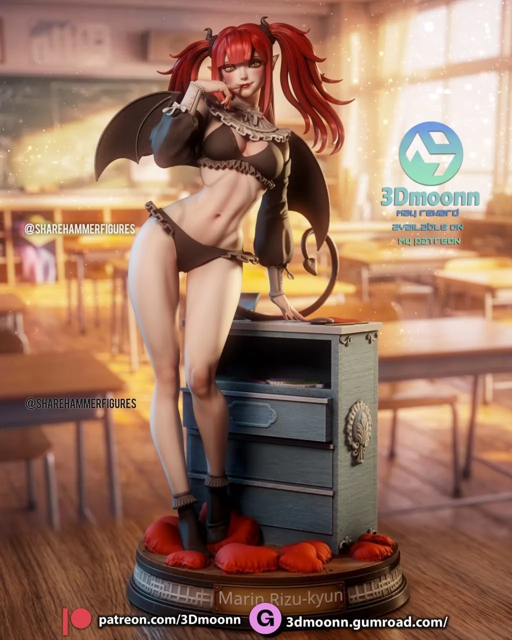 3Dmoonn - Marin Kitagawa Sharehammer Figures Plus