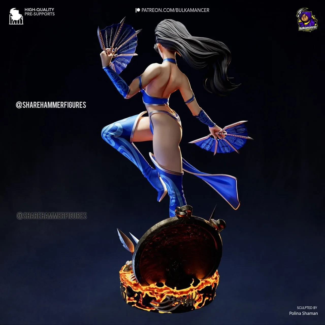 Bulkamancer Sculpts Kitana Mortal Kombat Sharehammer Figures Plus