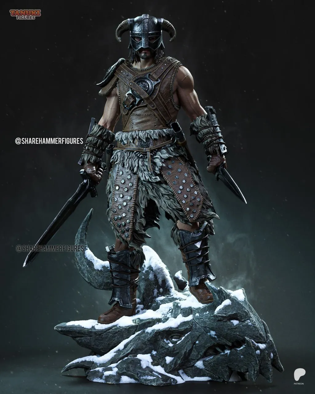 Tanuki Figures - Dovahkiin - Skyrim Sharehammer Figures Plus