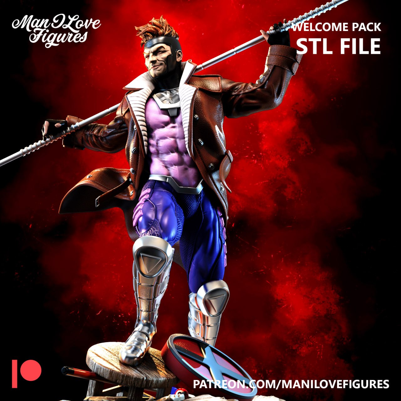 Man I Love Figures – Gambit Xmen – 3D Print Model