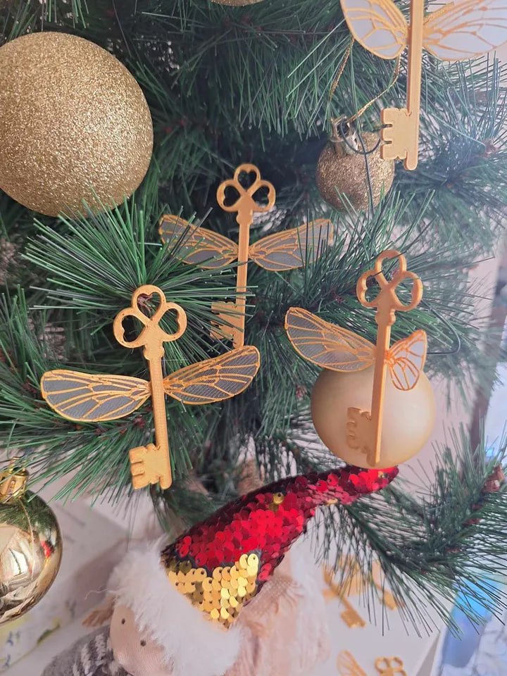 Harry Potter Flying Key Christmas Tree Ornaments Dual Color One