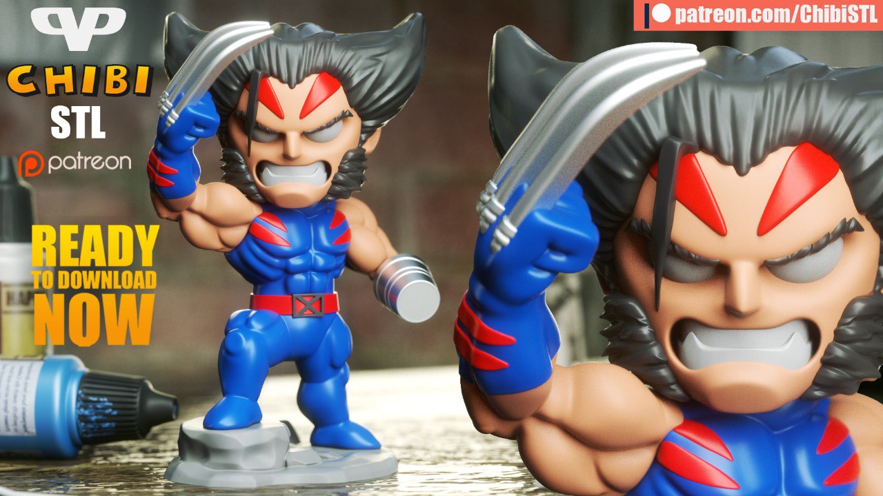 ChibiSTL - Wolverine AOA Chibi