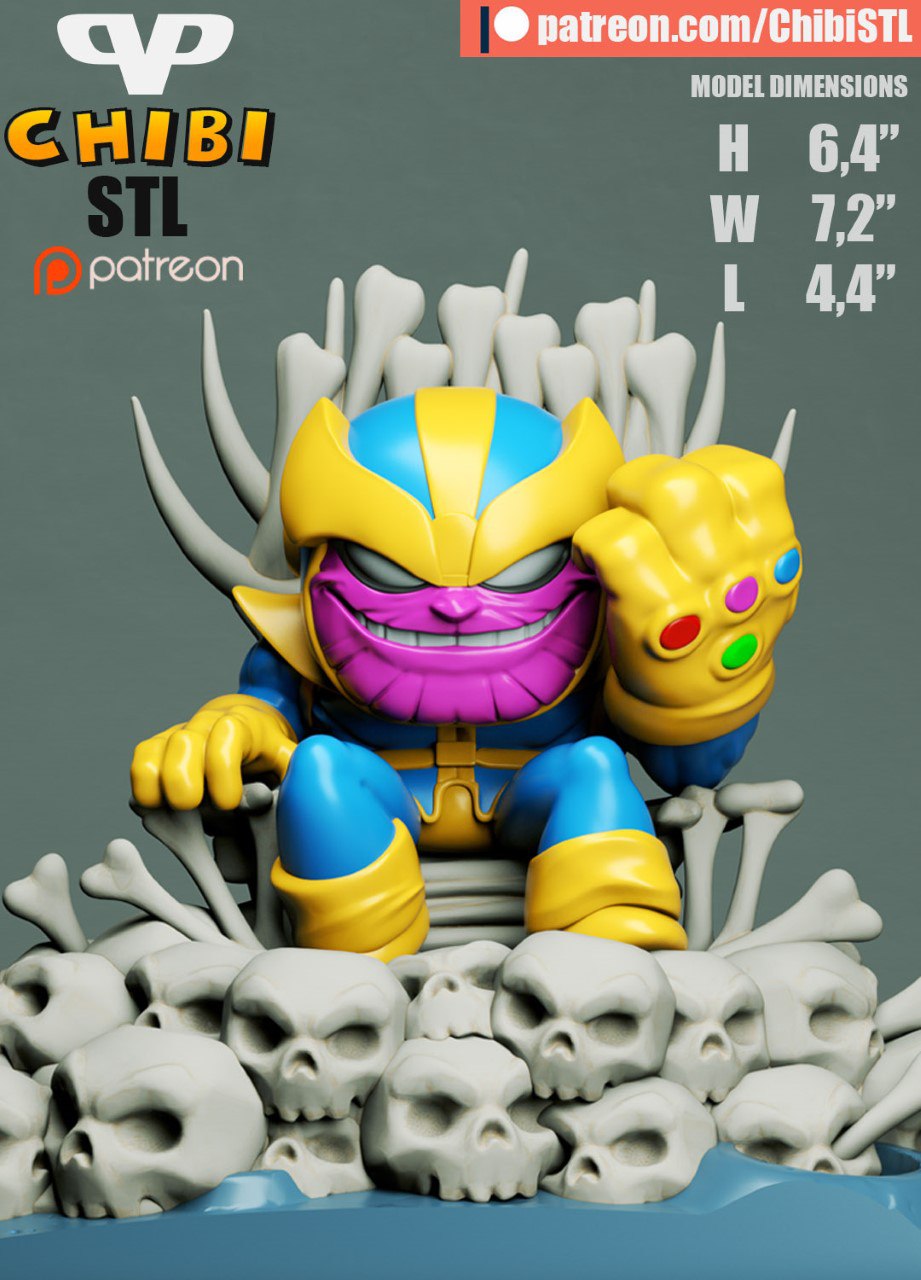 3DXM - Thanos On Throne Chibi