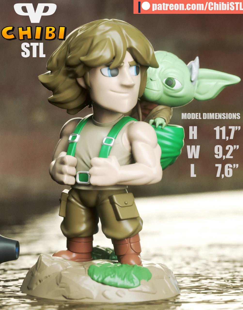 3DXM - Luke And Yoda Chibi