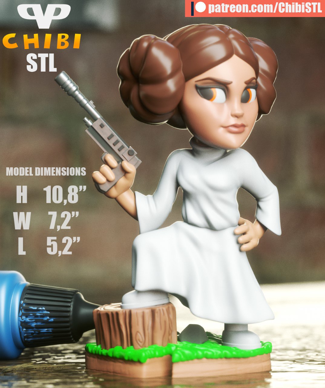 3DXM - Princess Leia Chibi