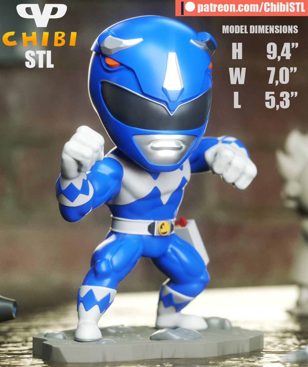 3DXM - Blue Ranger Chibi