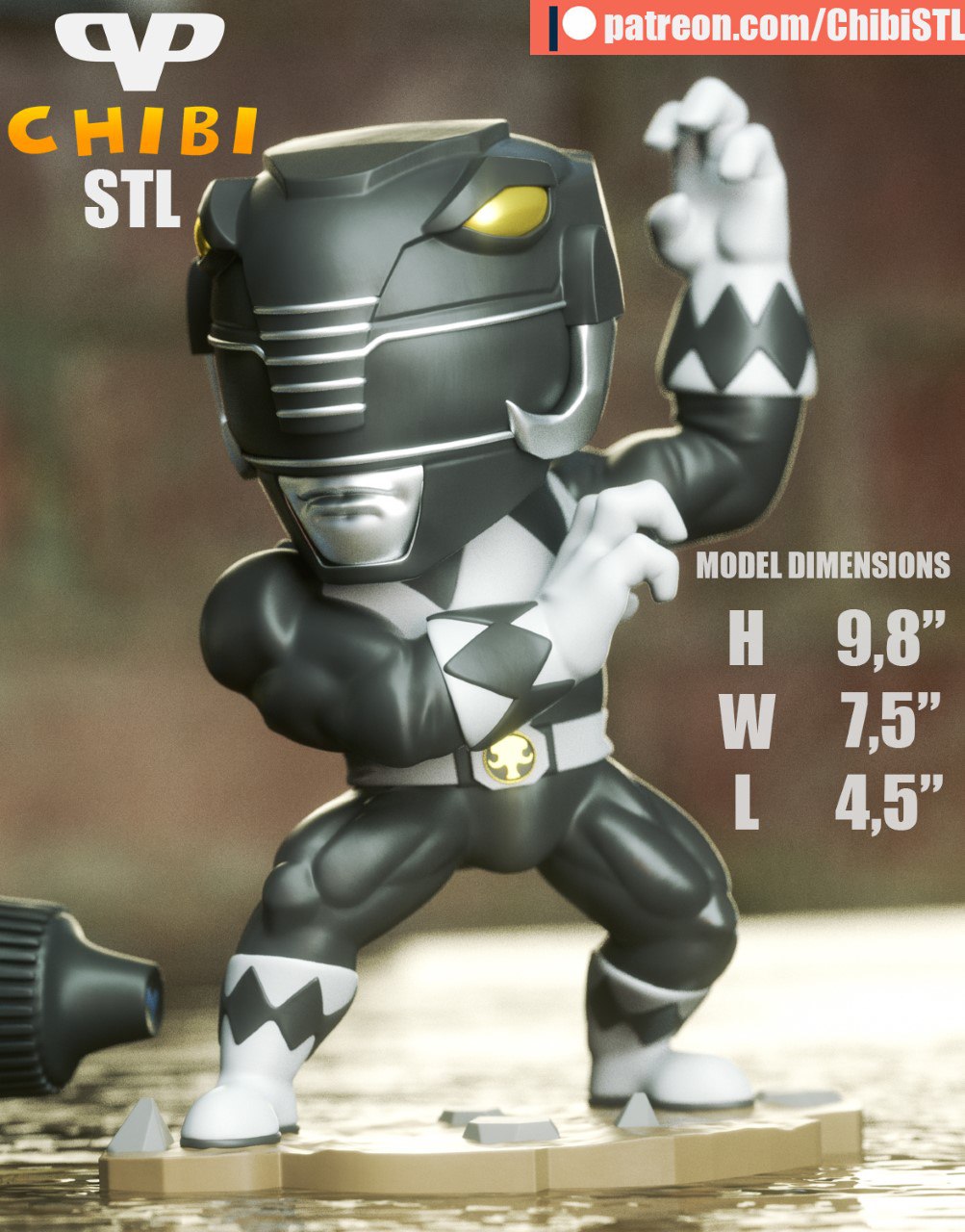 3DXM - Black Ranger Chibi
