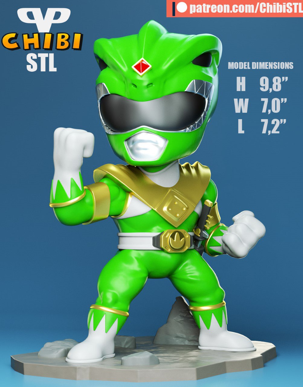 3DXM - Green Ranger Chibi