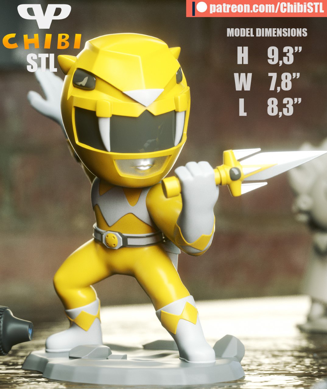 3DXM - Yellow Ranger Chibi