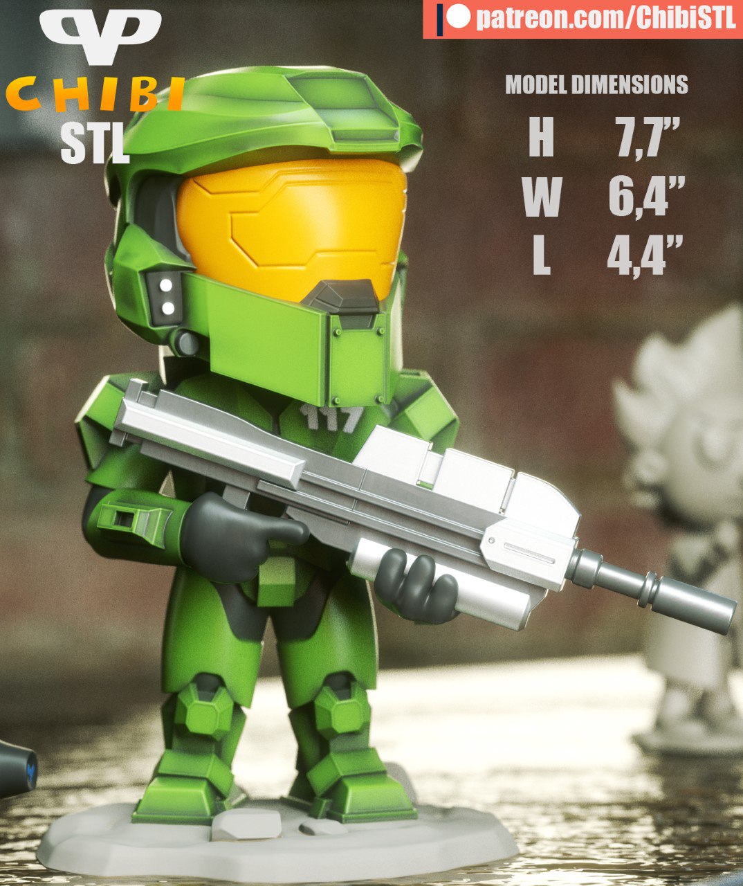 3DXM - Master Chief Halo Chibi